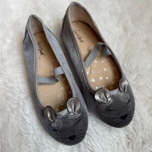 Kids Cat & Jack Silver Mouse Slippers